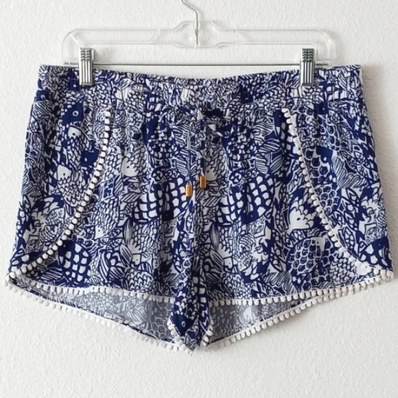 Lilly Pulitzer Boho Fish Print Pompom Shorts - Picture 3 of 6